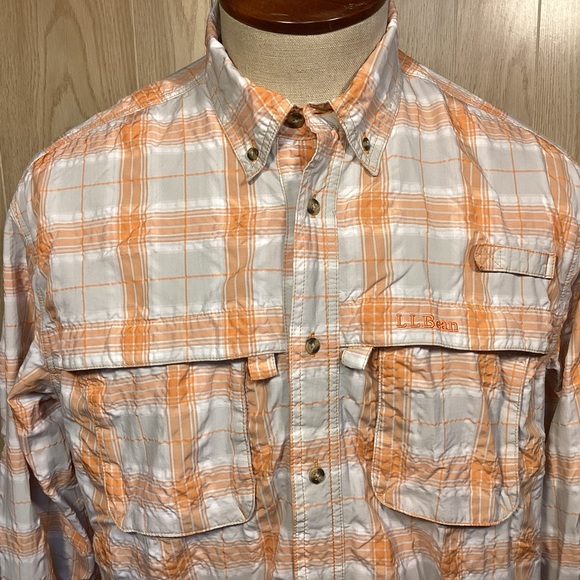 Men’s Long Sleeve L.L. Bean Lightweight Fishing shirt size Large - Picture 2 of 10